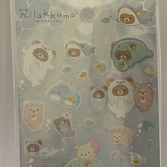 Rilakkuma Sparkly Sea Life Sticker Sheet - Picture 2 of 5